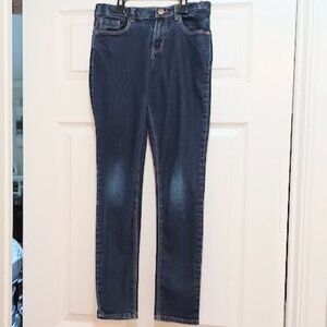 B'Gosh Girls super skinny blue jeans size 12 with adjustable waist elastic